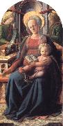 Fra Filippo Lippi Madonna and Child Enthroned with Two Angels Spain oil painting artist